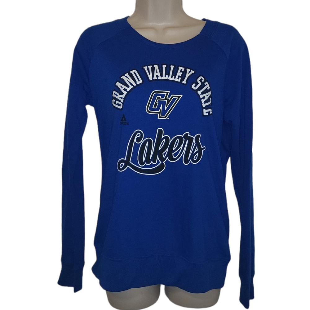 Adidas Grand Valley State Lakers Dark Blue Crew Pullover S NWT
